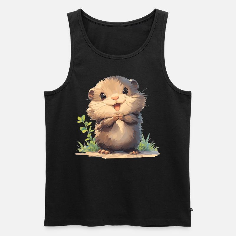 Bisamratten Bisamratte - Männer Premium Bio Tank Top - Schwarz