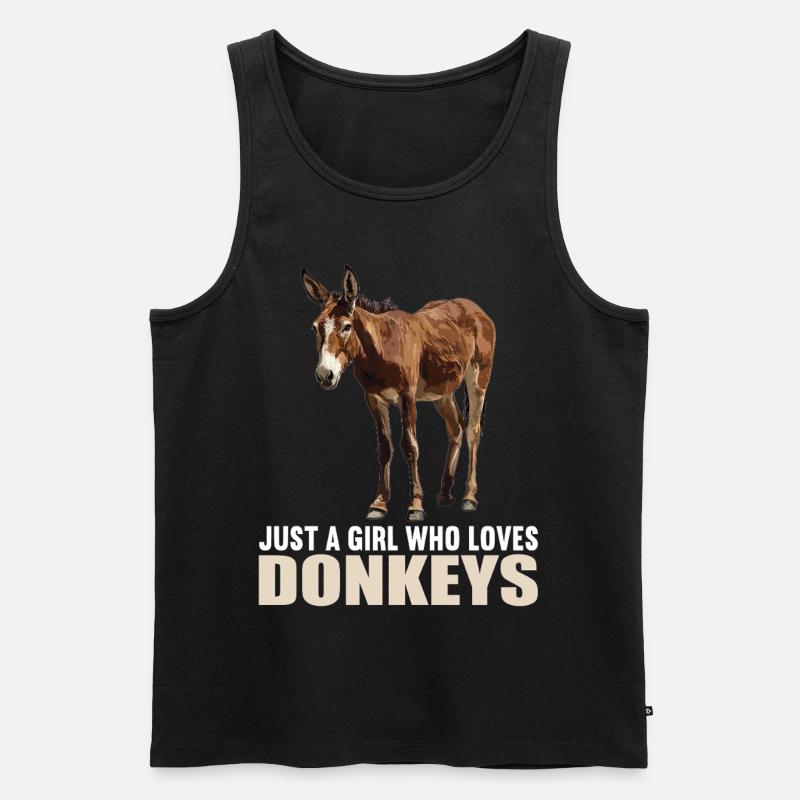 Donkey Esel - Männer Premium Bio Tank Top - Schwarz
