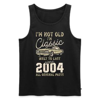 Geboren 2004 Geburtstag Oldtimer - Männer Premium Bio Tank Top - Schwarz - Vorne - Michal (187cm)