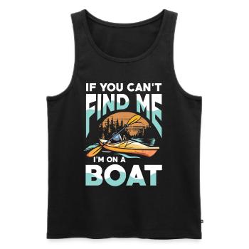 Wenn Du Mich Nicht Findest Bin Ich Beim - Männer Premium Bio Tank Top - Schwarz - Vorne - Michal (187cm)