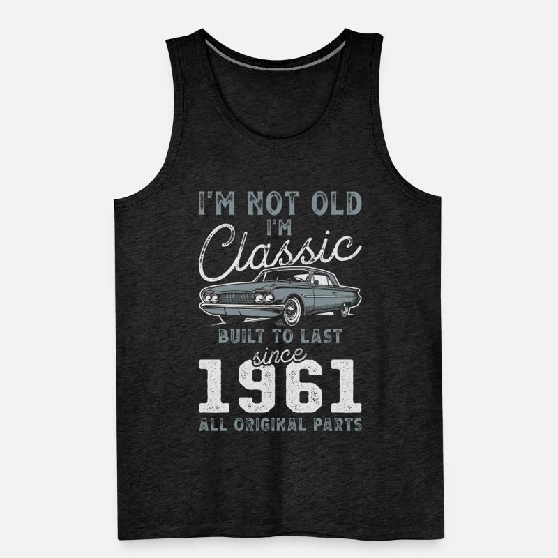 Geboren 1961 Geburtstag Oldtimer Männer Premium Bio Tank Top
