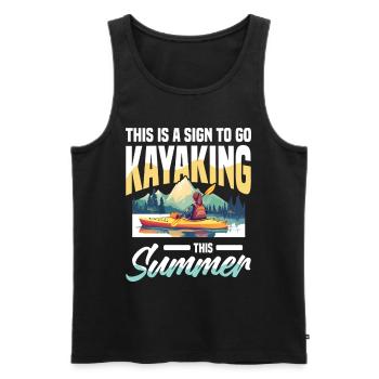 Dies Ist Ein Zeichen Zum Kajakfahren Diesen Sommer - Männer Premium Bio Tank Top - Schwarz - Vorne - Michal (187cm)