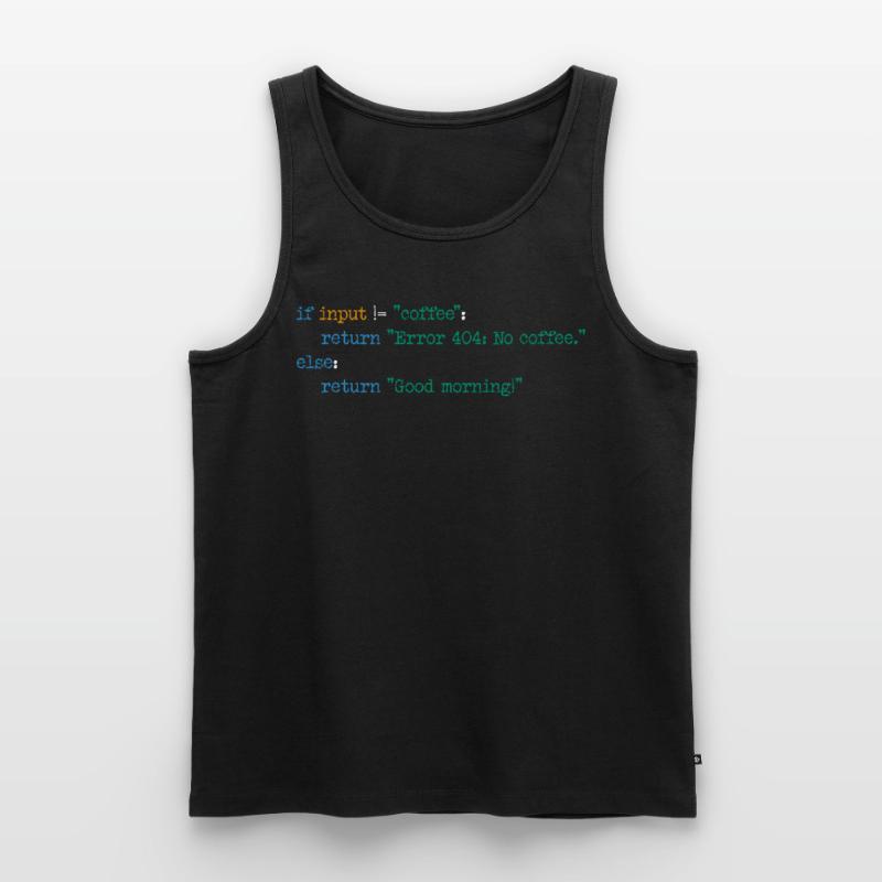 Café Code Programmeur Informatique Cadeau Débardeur bio Premium Homme