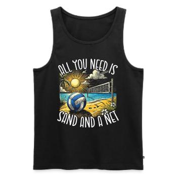 Beach Volleyball Volleyball Volleyball Players - Men's Premium Organic Tank Top - black - Front - Michal (187cm)