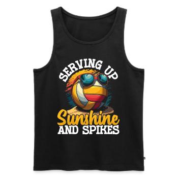 Beach Volleyball Volleyball Volleyball Players - Men's Premium Organic Tank Top - black - Front - Michal (187cm)