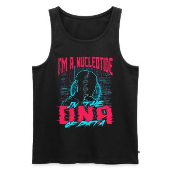 Bioinformaticien Nucléotide dans l’ADN des données - Débardeur bio Premium Homme - noir - Devant - Michal (187cm)