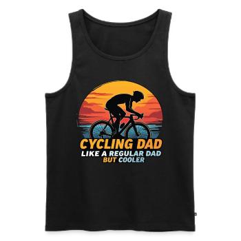 Cycling Dad Cyclist Funny Cyclist Road Bike - Men's Premium Organic Tank Top - black - Front - Michal (187cm)