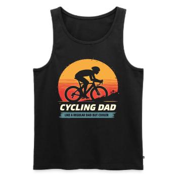 Cycling Dad Cyclist Funny Cyclist Road Bike - Men's Premium Organic Tank Top - black - Front - Michal (187cm)