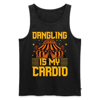 Baumeln ist mein Cardio - Männer Premium Bio Tank Top - Schwarz - Vorne - Michal (187cm)