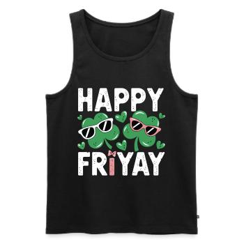 Friyay Happy Freitag Fri Yay Lehrer - Männer Premium Bio Tank Top - Schwarz - Vorne - AI Model Male 178 light (178cm)