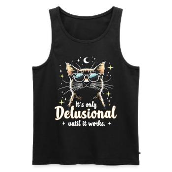 Chat délirant Chat Chats rétro Amoureux des chats - Débardeur bio Premium Homme - noir - Devant - AI Model Male 178 light (178cm)