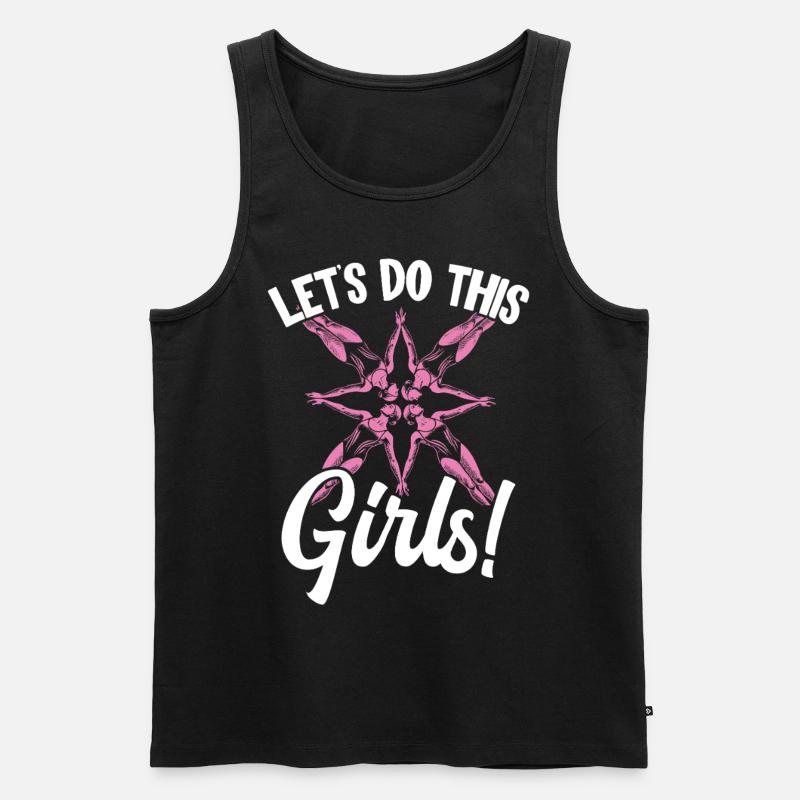 Synchronschwimmen Synchro Schwimmer - Männer Premium Bio Tank Top - Schwarz