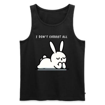 I don't carrot all relaxed bunny - Men's Premium Organic Tank Top - black - Front - Michal (187cm)