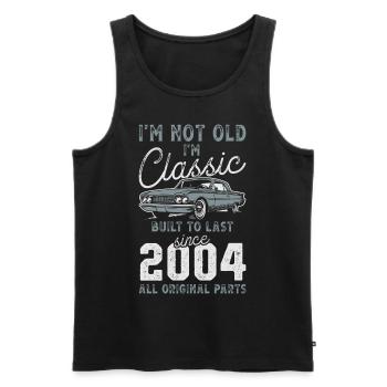 Geboren 2004 Geburtstag Oldtimer - Männer Premium Bio Tank Top - Schwarz - Vorne - Michal (187cm)