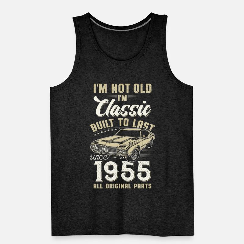 Geboren 1955 Geburtstag Oldtimer Männer Premium Bio Tank Top