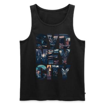 Sydney Skyline Stadtpanorama Kunstwerk Moderne - Männer Premium Bio Tank Top - Schwarz - Vorne - AI Model Male 178 light (178cm)