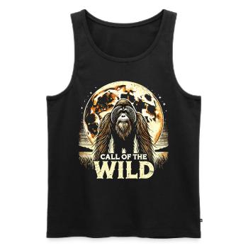 Call of the Wild – Majestic Orangutan - Men's Premium Organic Tank Top - black - Front - Michal (187cm)