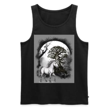 Unicorn Unicorns Horse - Men's Premium Organic Tank Top - black - Front - Michal (187cm)