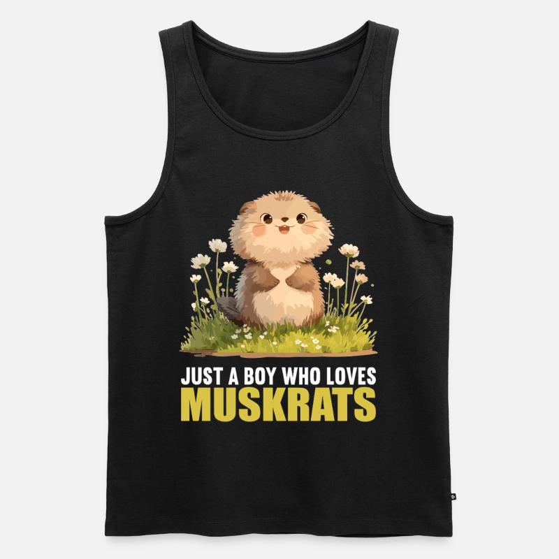 Bisamratten Bisamratte - Männer Premium Bio Tank Top - Schwarz