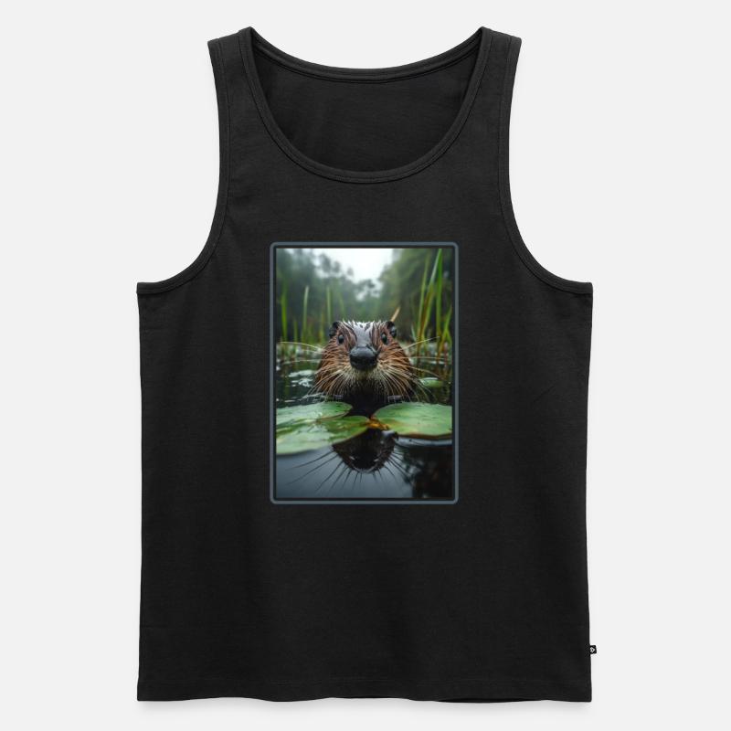 Bisamratten Bisamratte - Männer Premium Bio Tank Top - Schwarz