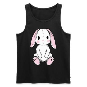 Cute Plush Bunny: Cute Design for Fans - Men's Premium Organic Tank Top - black - Front - Michal (187cm)