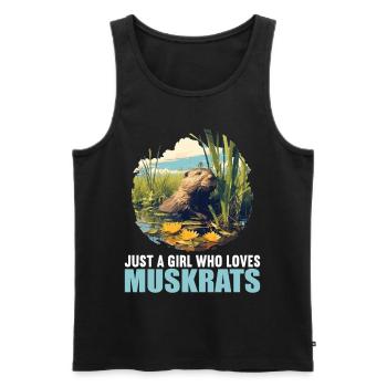 Bisamratten Bisamratte - Männer Premium Bio Tank Top - Schwarz - Vorne - Michal (187cm)