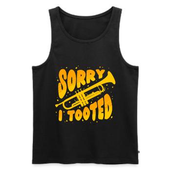 Kornett Kornettspieler Sorry I Tooted - Männer Premium Bio Tank Top - Schwarz - Vorne - Michal (187cm)
