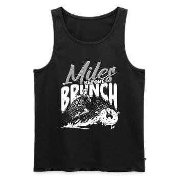 Marathon Marathon Runner Miles Before Brunch - Men's Premium Organic Tank Top - black - Front - Michal (187cm)