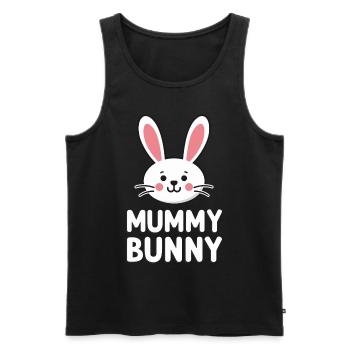 Mummy Bunny Osterdesign für Hasenfans - Männer Premium Bio Tank Top - Schwarz - Vorne - AI Model Male 178 light (178cm)