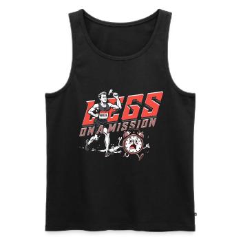 Marathon Marathonläufer Laufen Legs On A Mission - Männer Premium Bio Tank Top - Schwarz - Vorne - Michal (187cm)