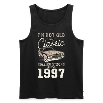 Geboren 1997 Geburtstag Oldtimer - Männer Premium Bio Tank Top - Schwarz - Vorne - Michal (187cm)