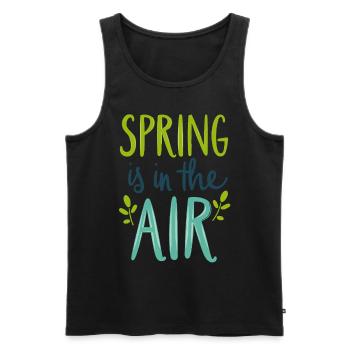 Spring is in the Air - Men's Premium Organic Tank Top - black - Front - AI Model Male 178 light (178cm)