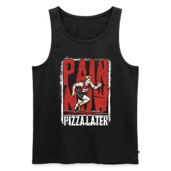 Marathon Marathon Runners Running - Men's Premium Organic Tank Top - black - Front - Michal (187cm)