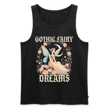 Fairycore Fee Gotisch Gothic Fairy Dreams - Men's Premium Organic Tank Top - black - Front - Michal (187cm)