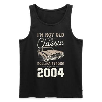 Geboren 2004 Geburtstag Oldtimer - Männer Premium Bio Tank Top - Schwarz - Vorne - Michal (187cm)