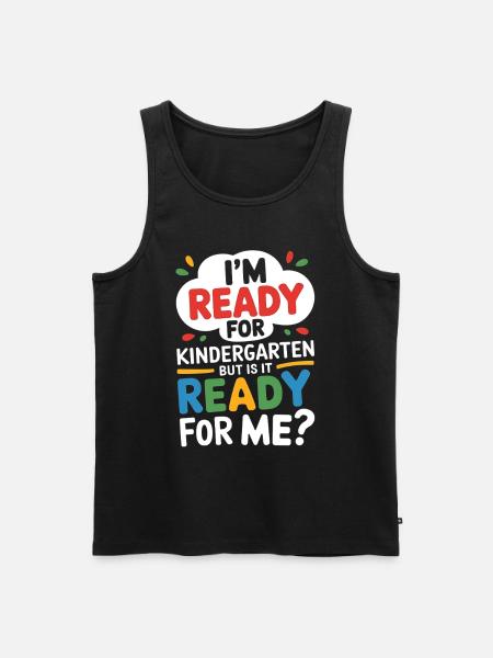 Funny Kindergarten Start Saying - Men's Premium Organic Tank Top - black