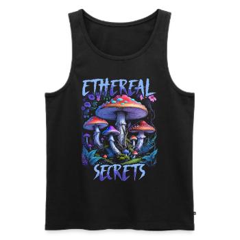 Fairycore Fee Gotisch Ethereal Secrets - Männer Premium Bio Tank Top - Schwarz - Vorne - AI Model Male 178 light (178cm)