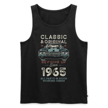 Né en 1965 Anniversaire Voiture classique - Débardeur bio Premium Homme - noir - Devant - Michal (187cm)