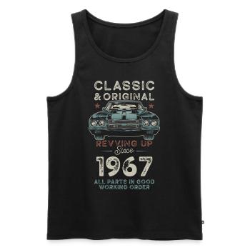 Geboren 1967 Geburtstag Oldtimer - Männer Premium Bio Tank Top - Schwarz - Vorne - Michal (187cm)