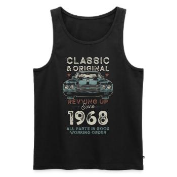 Né en 1968 Anniversaire Voiture classique - Débardeur bio Premium Homme - noir - Devant - Michal (187cm)