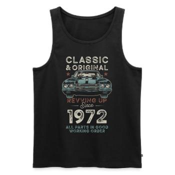 Né en 1972 Anniversaire Voiture classique - Débardeur bio Premium Homme - noir - Devant - Michal (187cm)