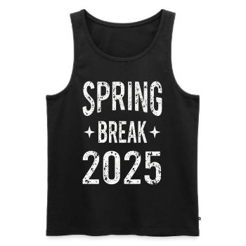 Spring Break 2025 Party Shirt - Men's Premium Organic Tank Top - black - Front - AI Model Male 178 light (178cm)