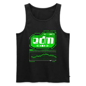 EDM Trance Elektronische Tanzmusik Rave - Männer Premium Bio Tank Top - Schwarz - Vorne - AI Model Male 178 light (178cm)