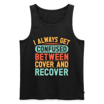 Insurance Agent Confused Cover & Recover - Männer Premium Bio Tank Top - Schwarz - Vorne - AI Model Male 178 light (178cm)