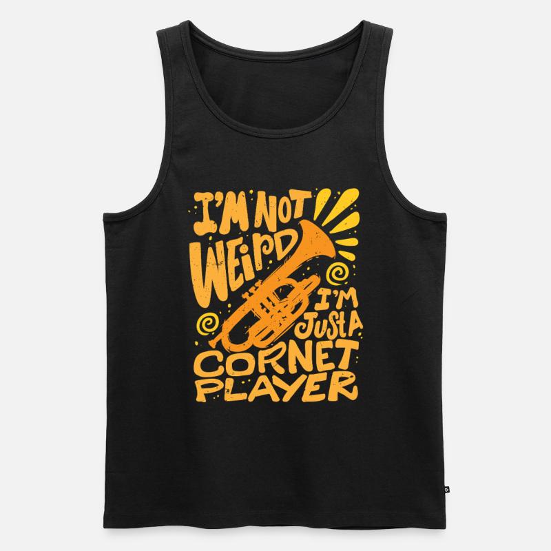 Cornet Cornet Player - Men's Premium Organic Tank Top - black