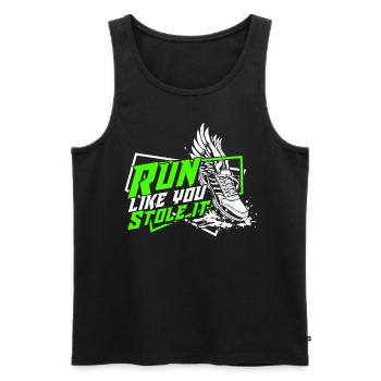Marathon Marathon Runners Running - Men's Premium Organic Tank Top - black - Front - Michal (187cm)