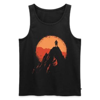 Bloc : Alpinisme dans les Alpes près de Sonnenau - Débardeur bio Premium Homme - noir - Devant - Michal (187cm)