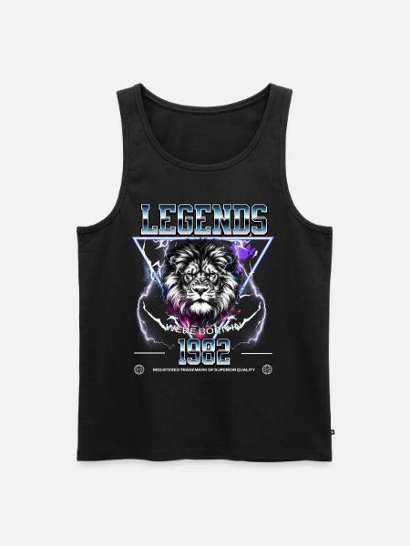 1982 Birthday Legend Leo - Men's Premium Organic Tank Top - black