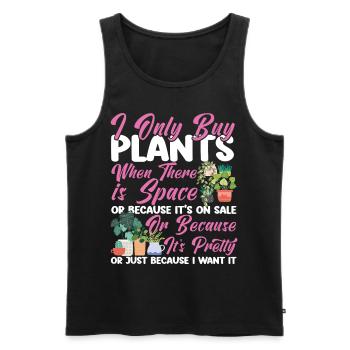 Plant Lover Gardening I Only Buy - Männer Premium Bio Tank Top - Schwarz - Vorne - Michal (187cm)