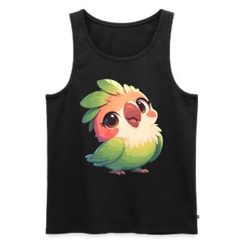 Papageie Papagei - Männer Premium Bio Tank Top - Schwarz - Vorne - AI Model Male 178 light (178cm)